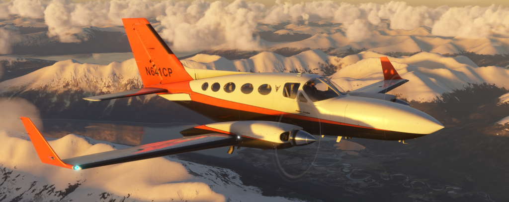 Flysimware C414AW N641CP PMS50 GTN750 · N641CP